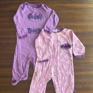 DC Comics | Batman 2 pack Footed Onesies | 6 Months
